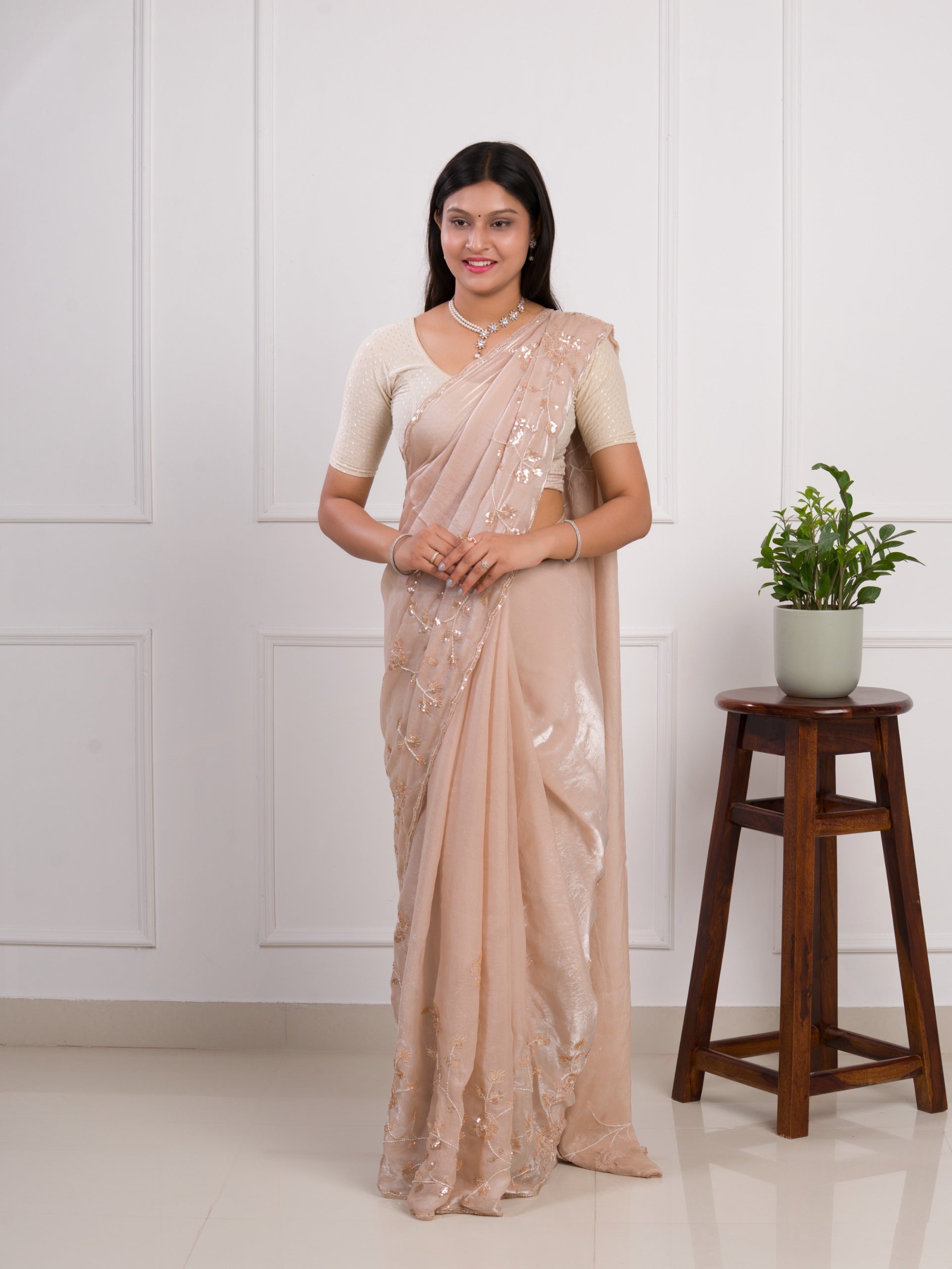 Tanmira New Latest Organza Bollywood Style With Cutdana tari Work Saree VSW