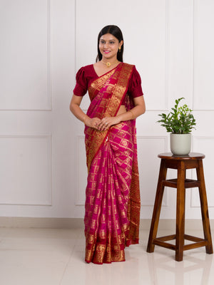 By Banarasi Saree With Festivel Wear