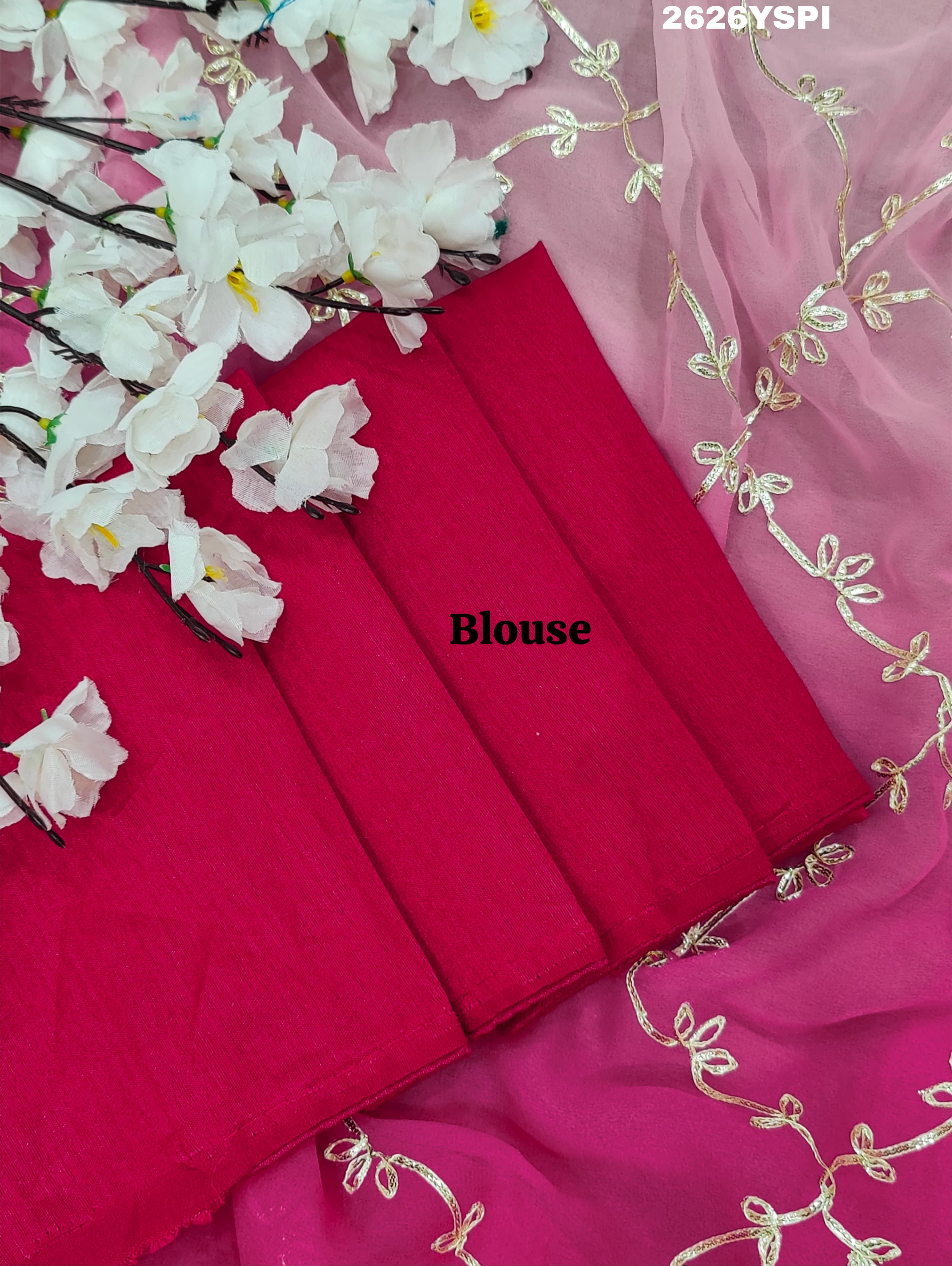 By New Beaytiful  Chiffon Bollywood Style With Gotapatti Work Saree