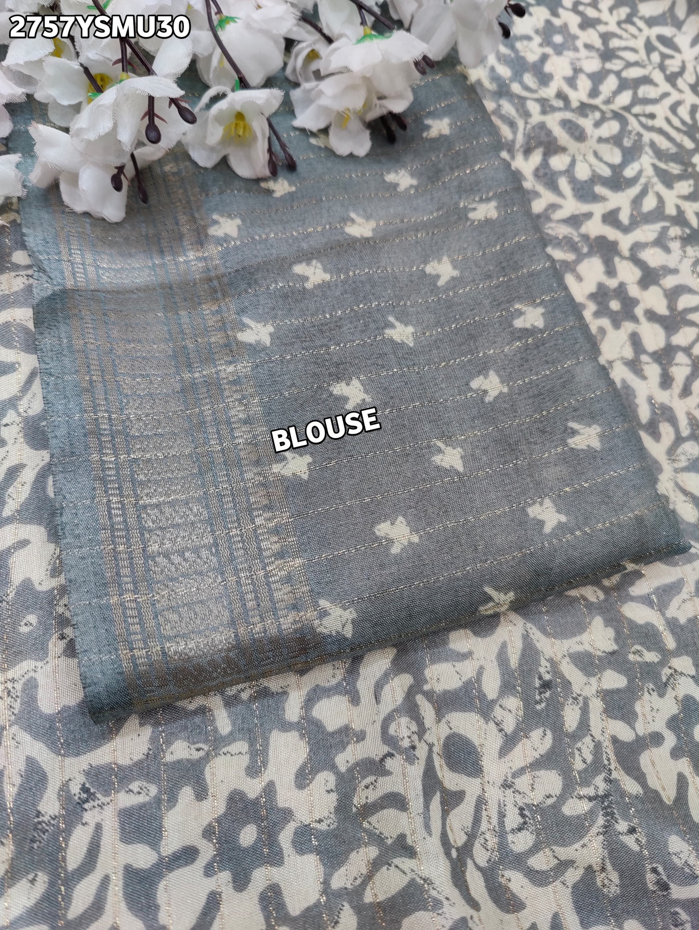 By New Arrival Cotton Silk Batik Printed With Zari Border Work Saree