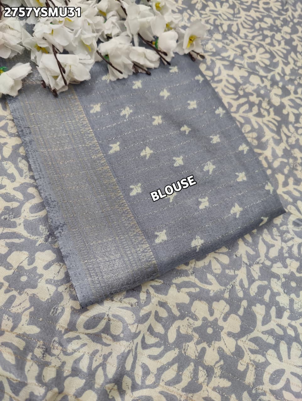 By Printed Style With Zari border