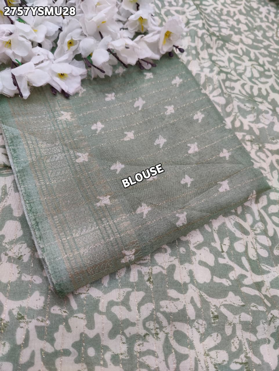 By Printed Style With Zari border Saree