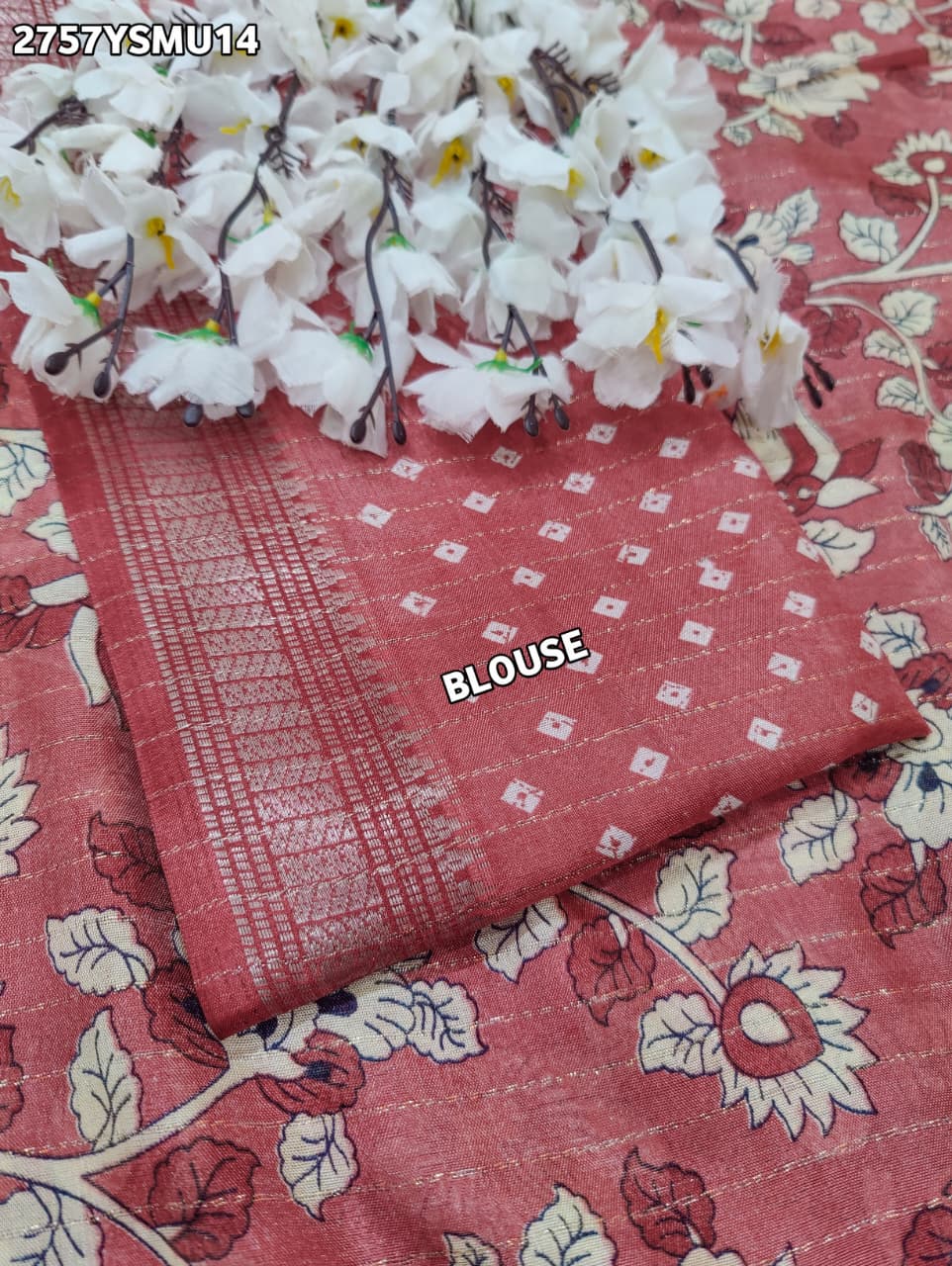 By Printed Style With Zari border Saree