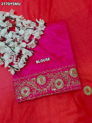 By Traditional Saree With Cutdana Embroidery Work