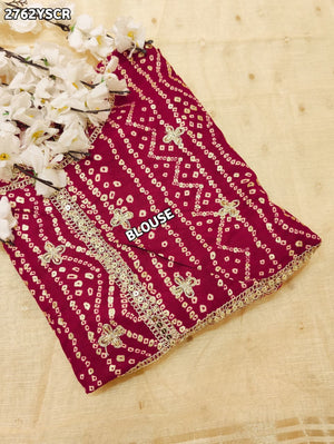 By Mhajani Saree With Gota Patti Work  