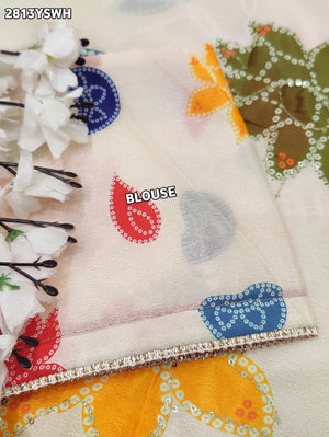 By Bandhani Saree  With Party wear