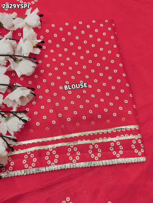 By Gaji Bandhani Saree With Wedding  Wear