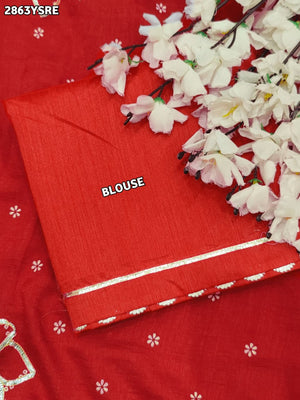 By Bandhani Saree With Gotapatti Work