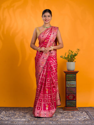 By Banarasi Saree With Traditional Wear