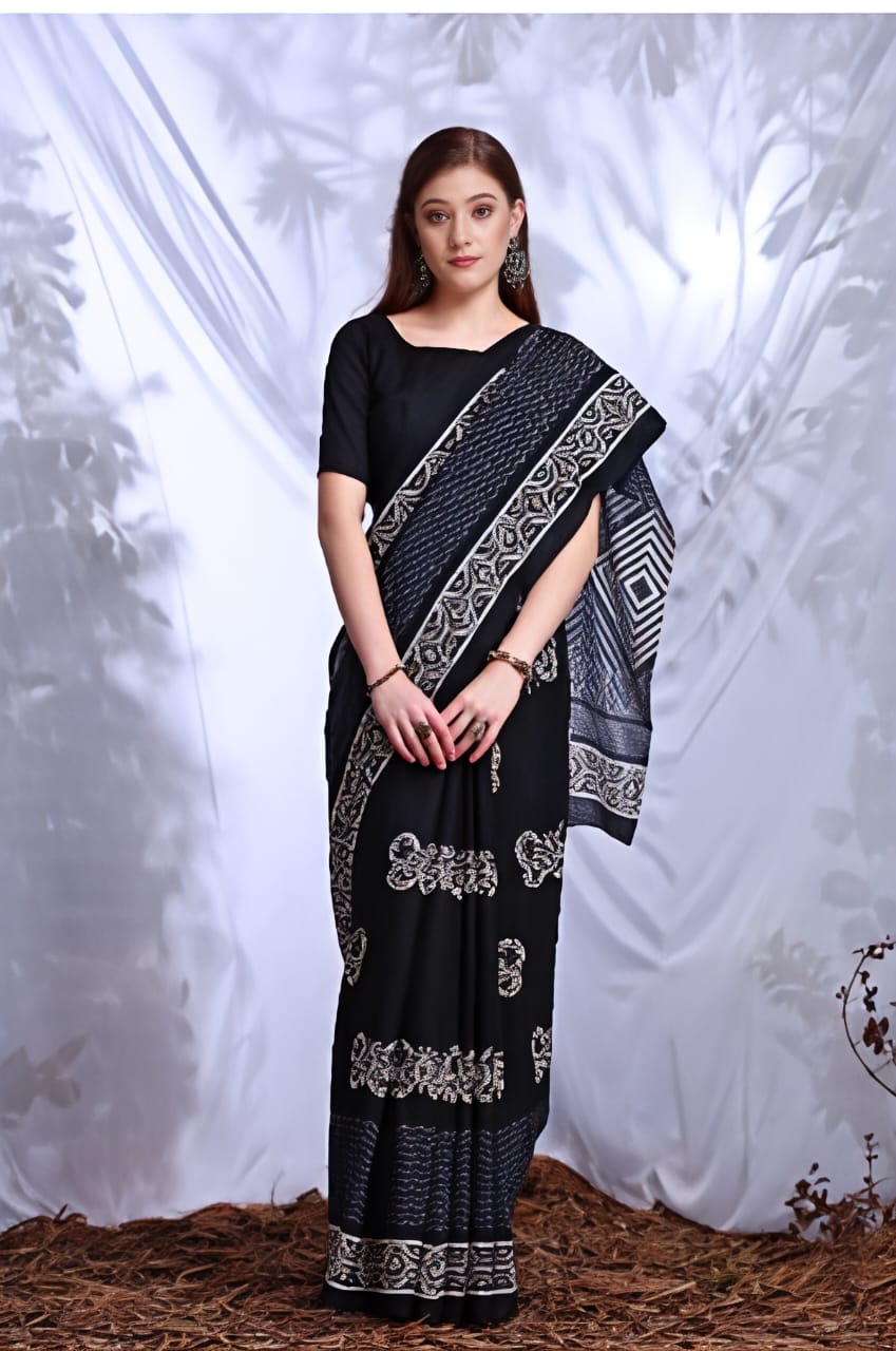 By Bhagalpuri Saree With Casual Wear
