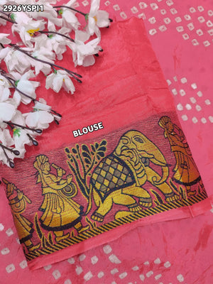 By Bandhani Saree With Festive Wear 