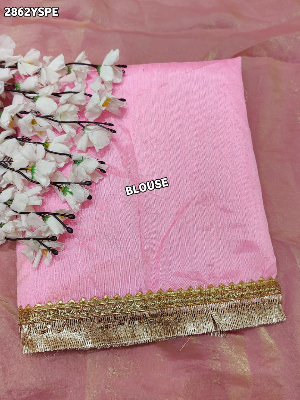 By Chiffon Tissue Saree  With Party Wear