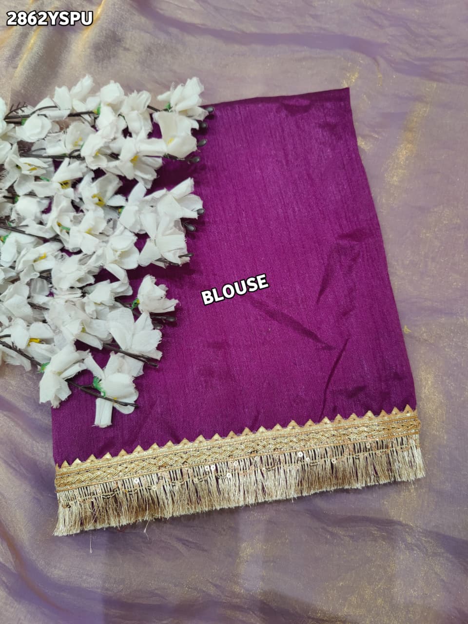 By Chiffon Tissue Saree  With Party Wear
