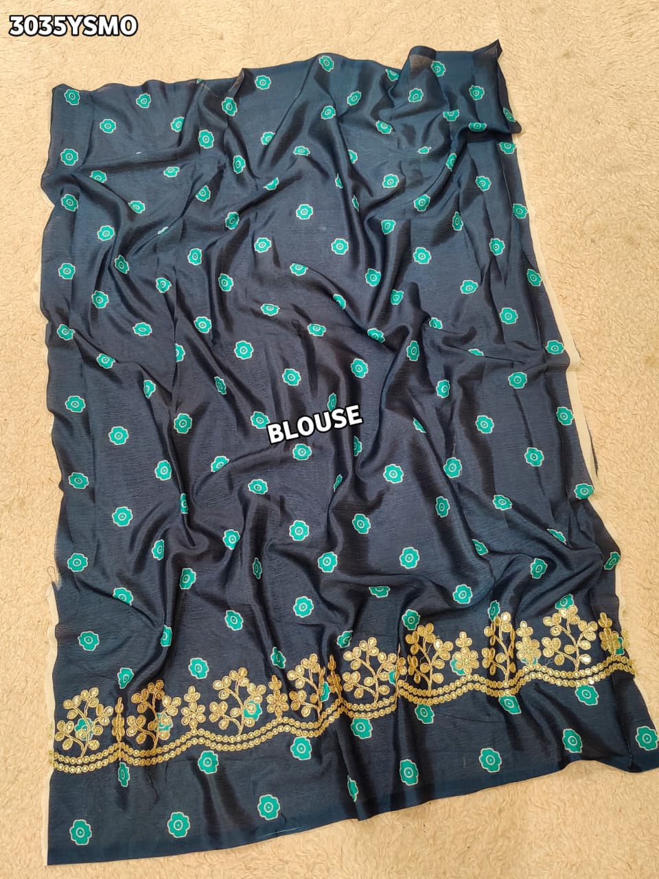 By Leheriya Chinon Silk Saree with Gotapatti Work