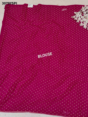 By Bandhani Saree with Elegant Gotapatti Work