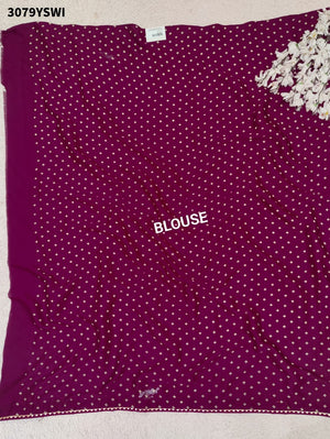 Buy Bandhani Saree with Elegant Gotapatti Work Tanmira 
