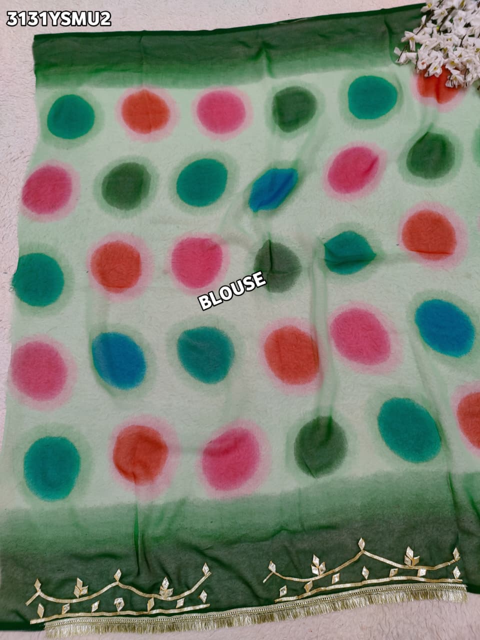 Buy Traditional Saree With Beautiful Gotapatti Work Tanmira  