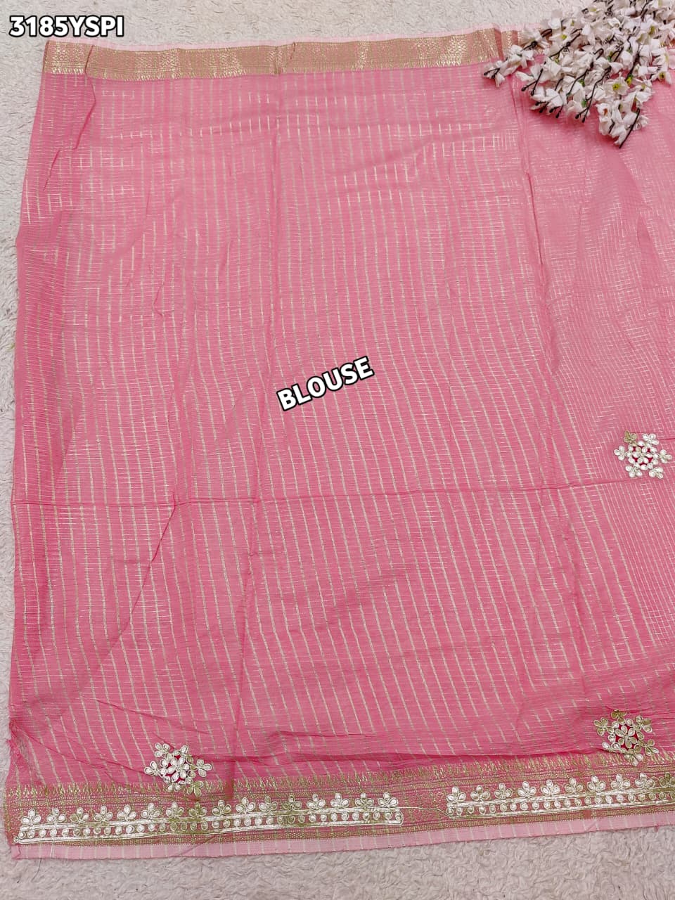 By New Banarasi Style Saree with Gotapatti Work Tanmira  
