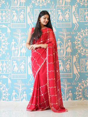 Buy Stylish Festive Wear Saree With Pittan Work Tanmira 