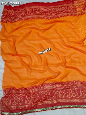 Buy New Premium Bandhani Style Saree With Festive Ware Tanmira 
