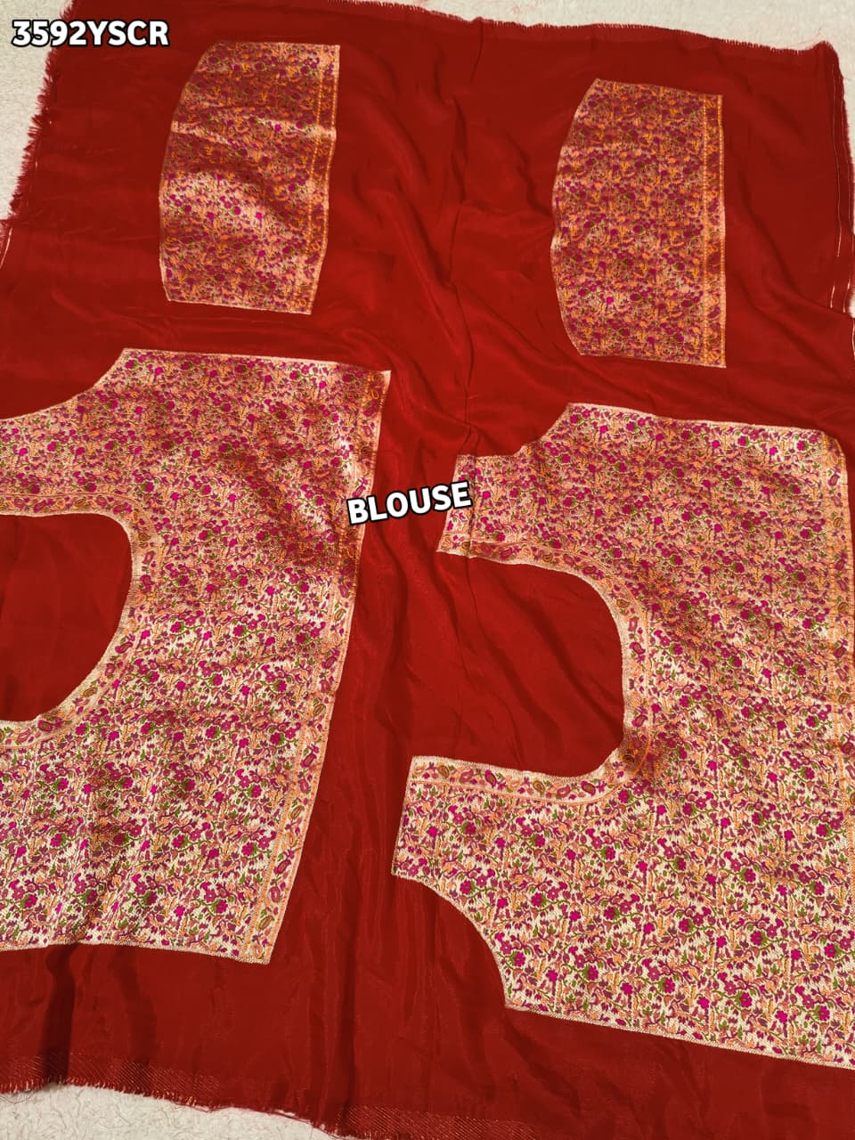 Buy Banarasi Pattern Saree With Dola Silk Tanmira  Image 6