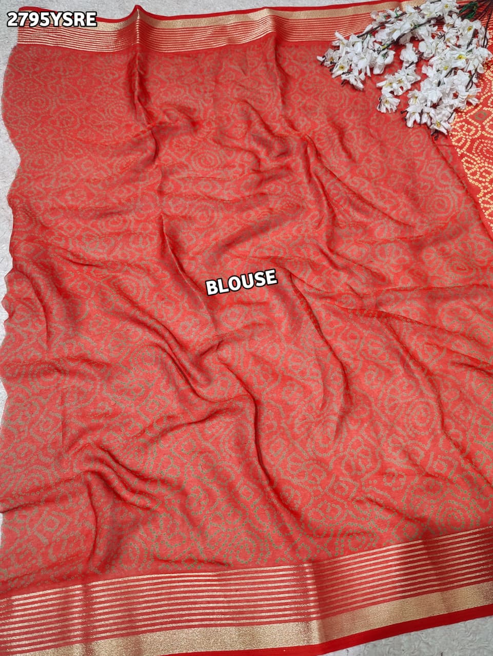 Buy Bandhani Style Saree Tanmira  