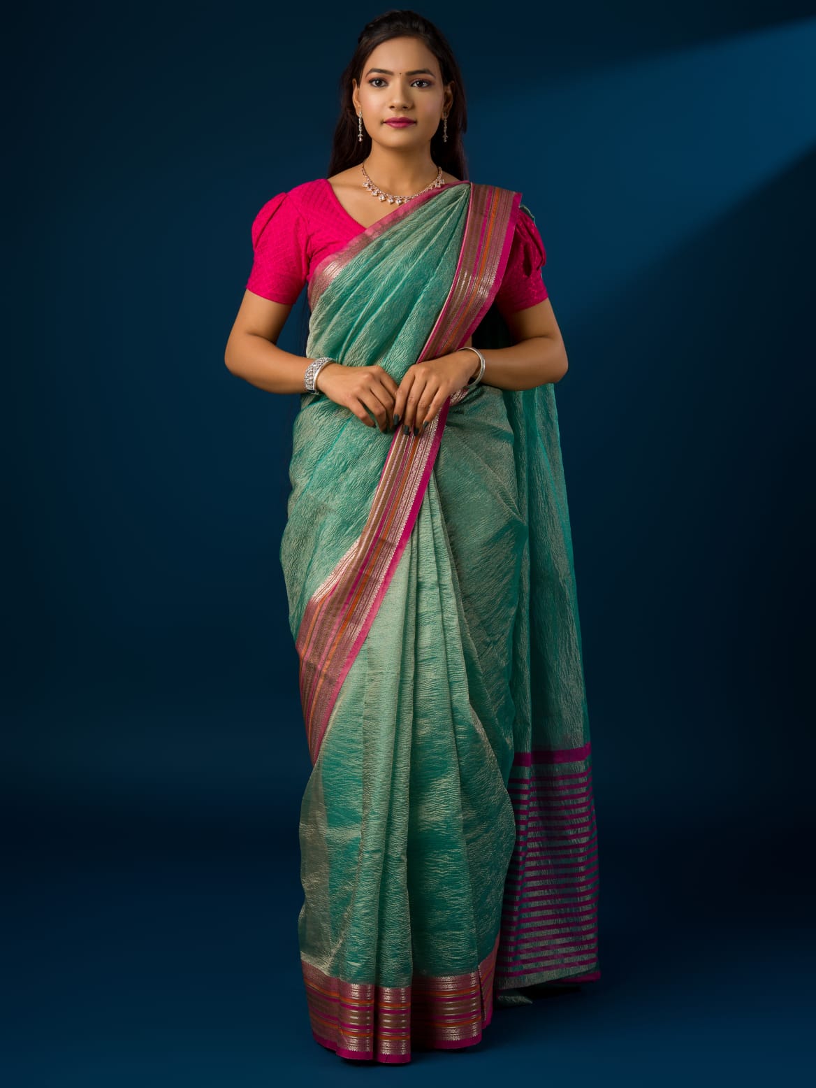 Tissue Silk Banarasi style saree 