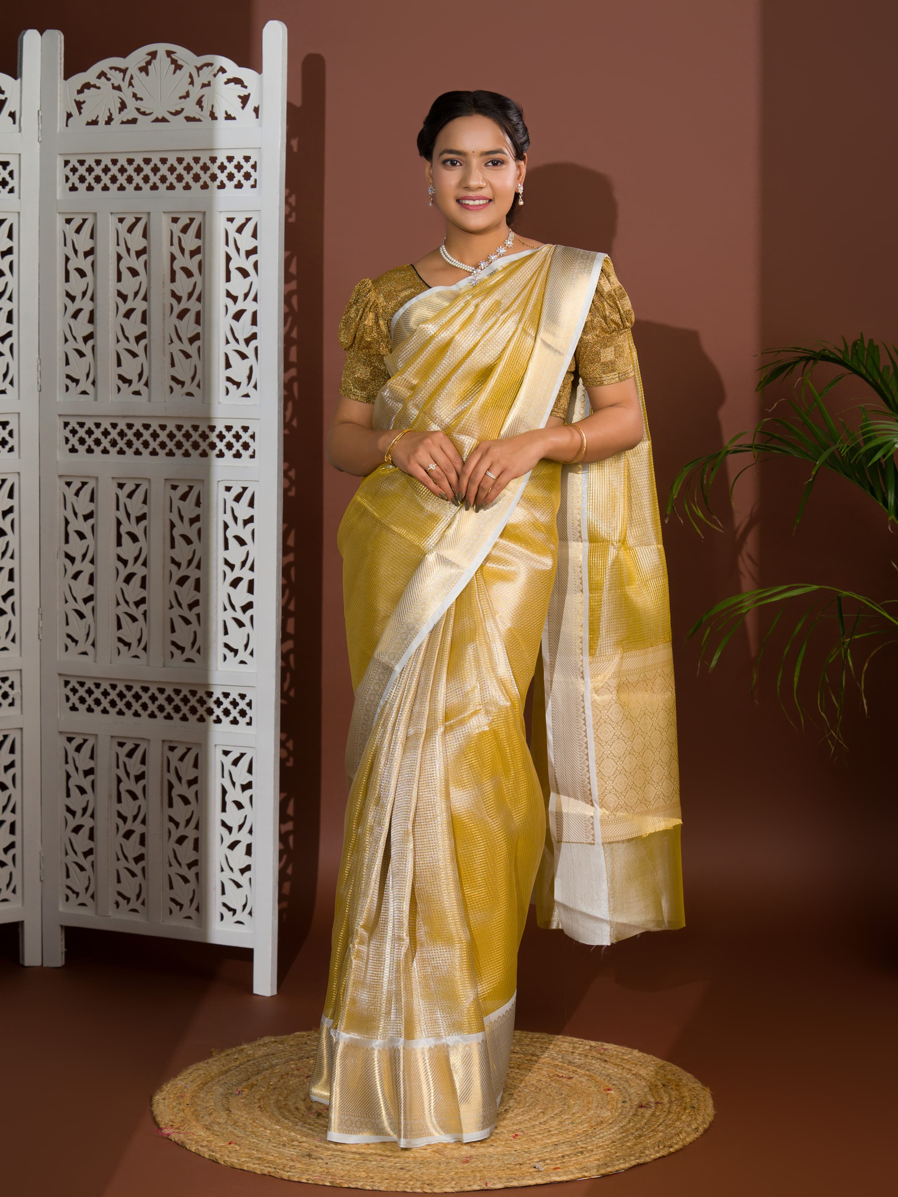 Tanmira New Tissue Silk Banarasi Zari Weaving Saree  KB