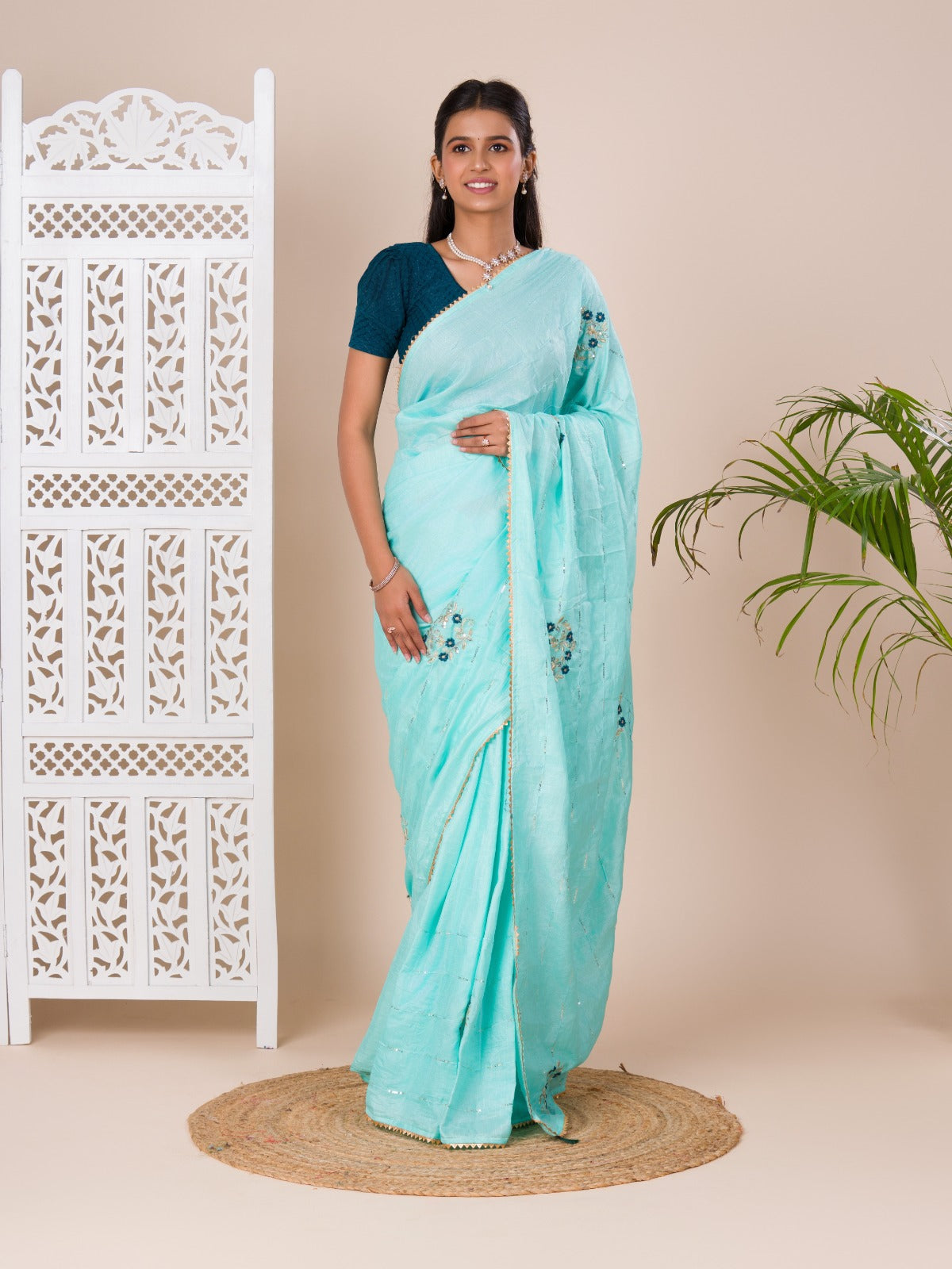 Tanmira New Dola silk Designer Party Wear Saree With Blouse  ASH