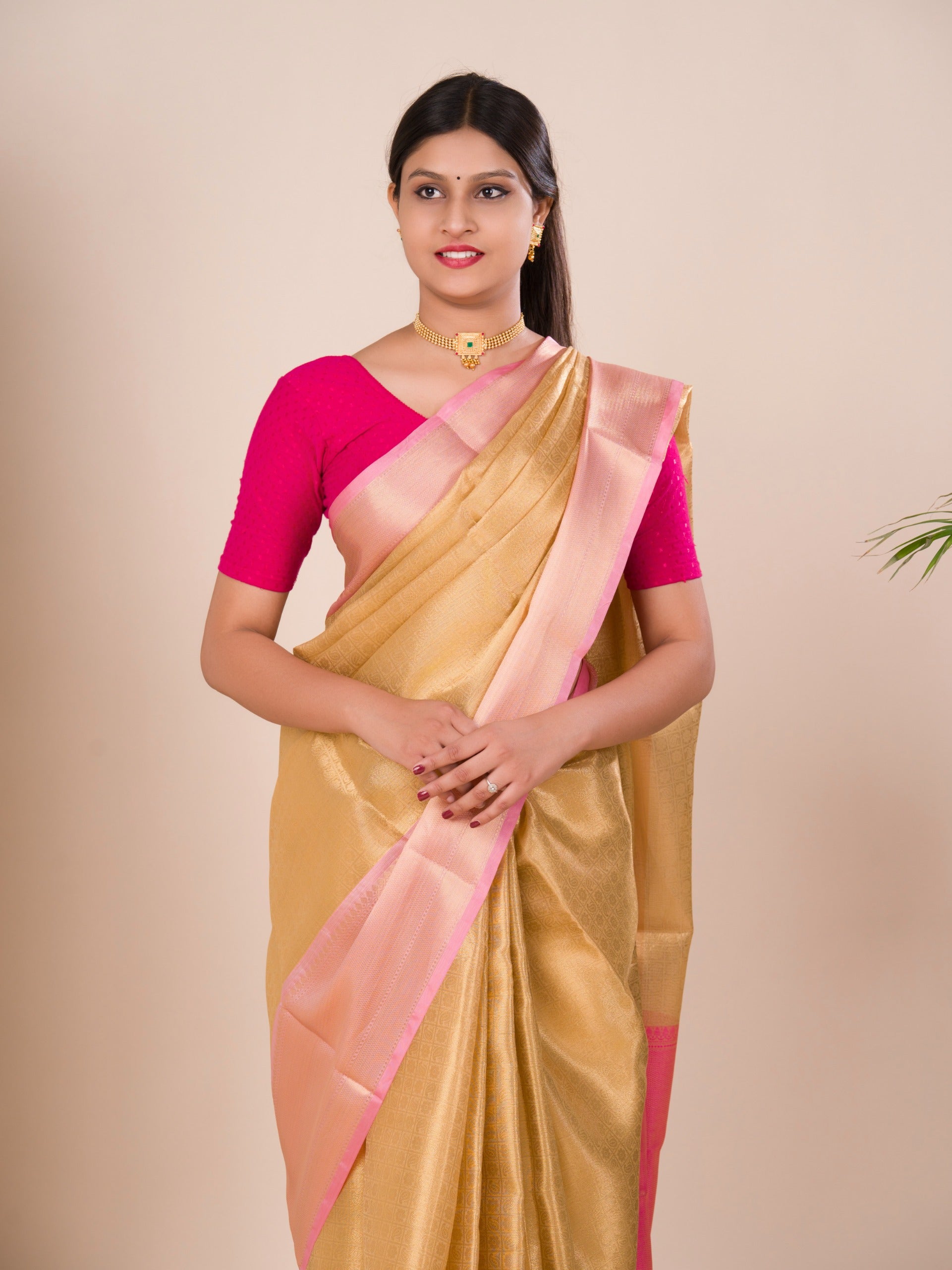Tanmira Tissue Silk Kanjivaram Style Banarasi Weaving Saree KB