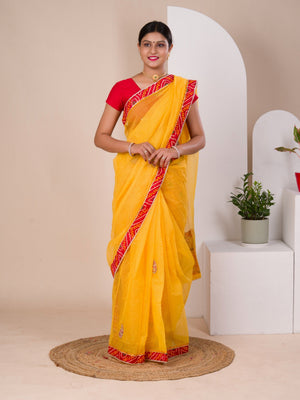 bandhani saree for casual wear 