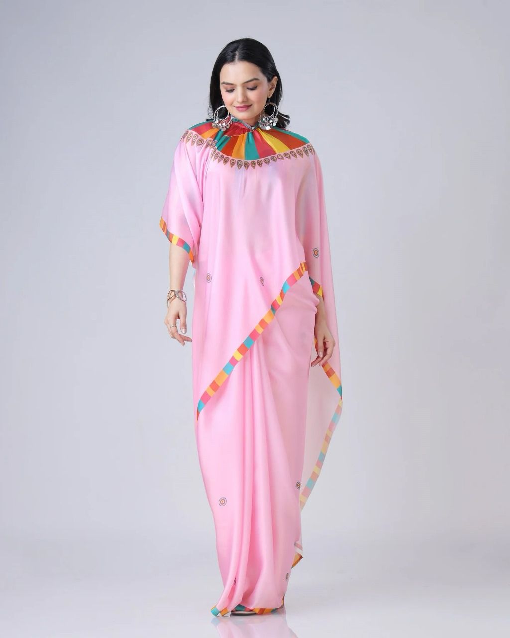 Tanmira Bollywood Brights Crepe Silk Saree in Candy Hues  STR