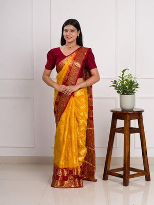 By Banarasi Saree With Festivel Wear