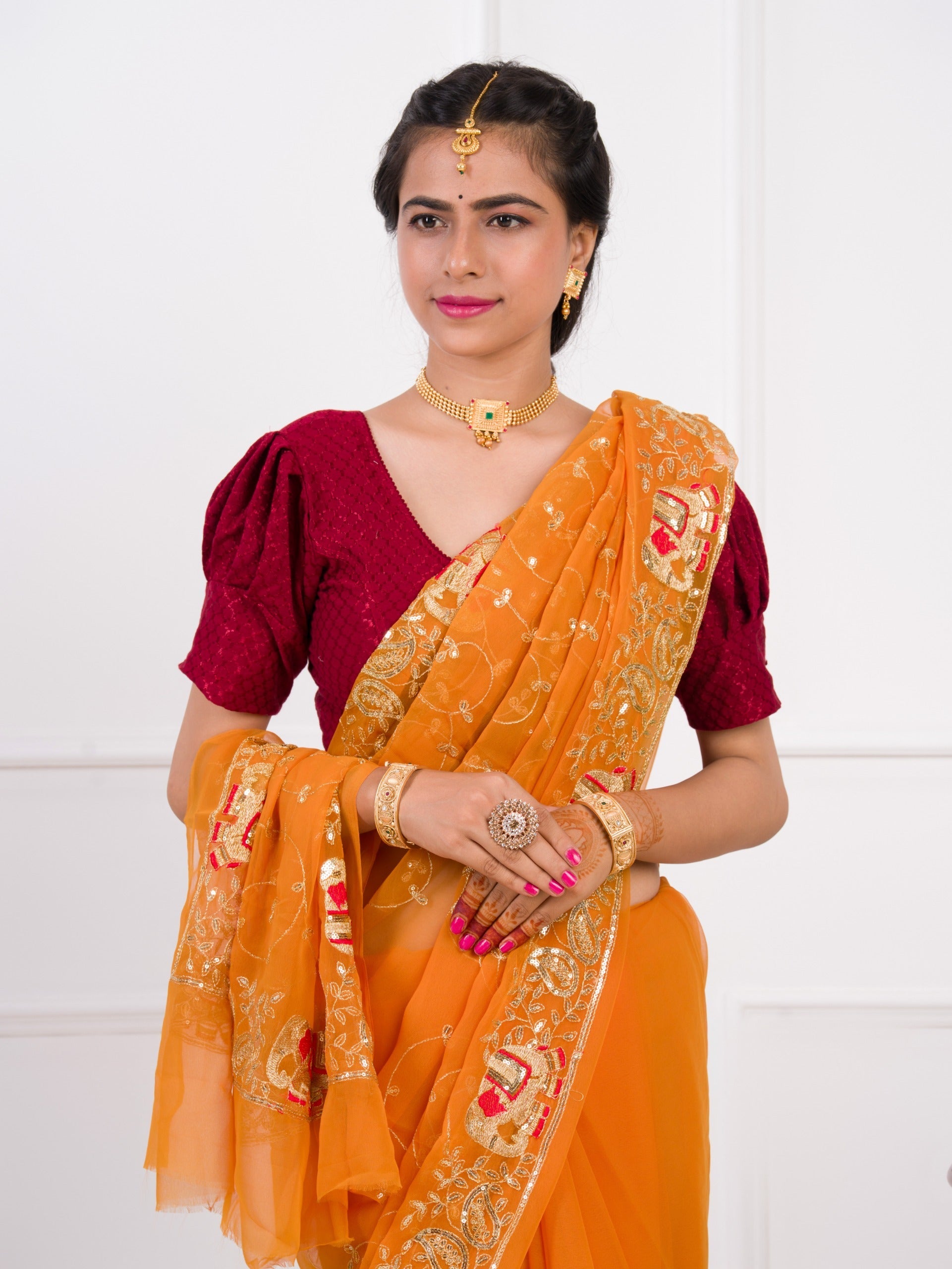 Tanmira Special Classic Traditional Saree in Royal Georgette Fabric  JAY