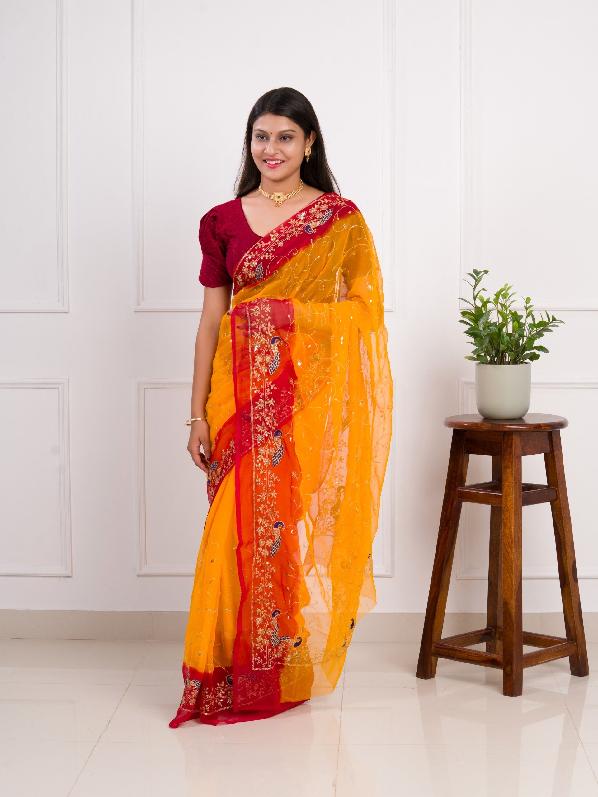 Tanmira New Royal Wedding Saree in Traditional Georgette Elegance JAY