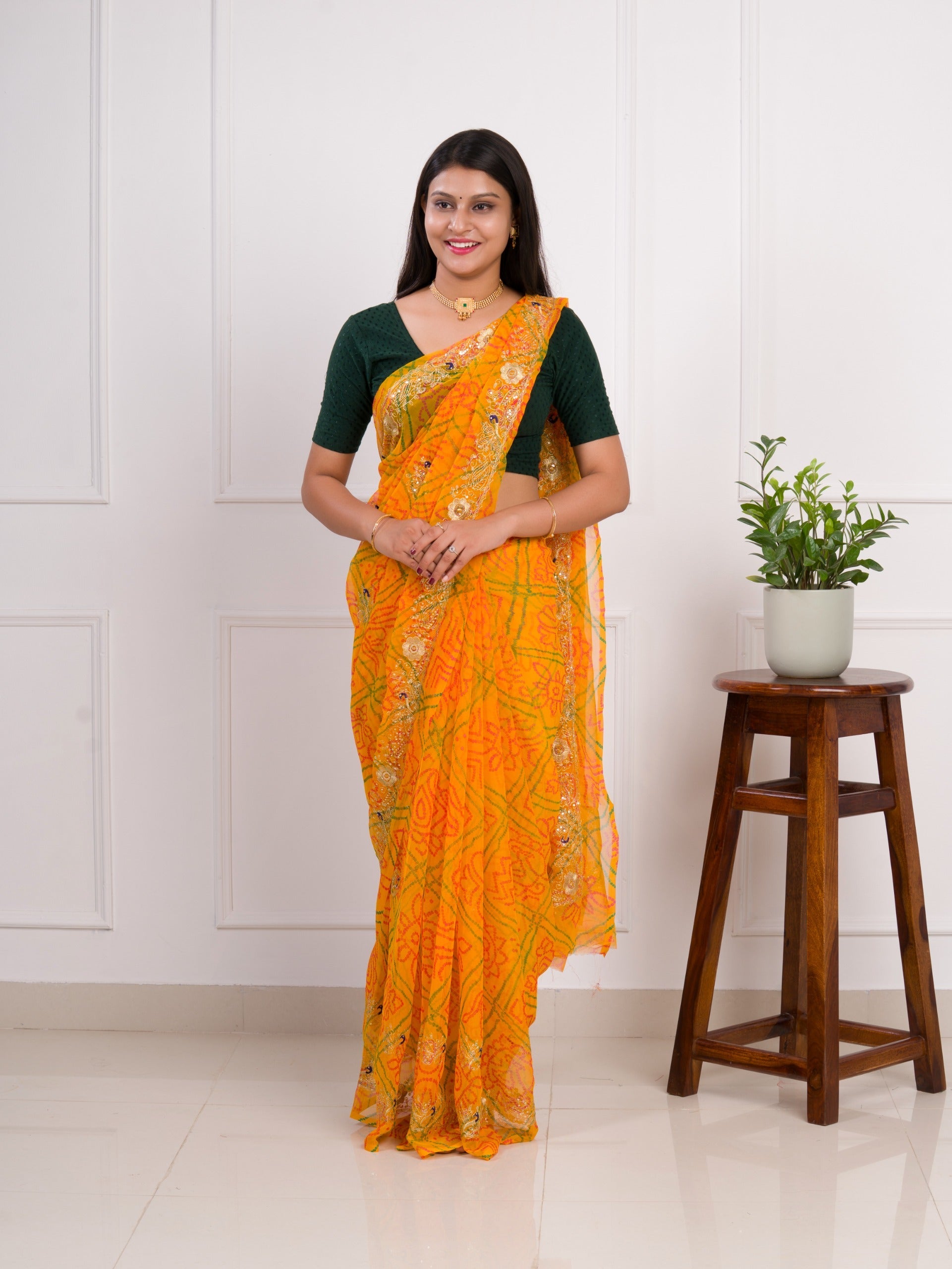 Tanmira Radiant Charm In Georgette With Sequin Tari Work Saree JAY