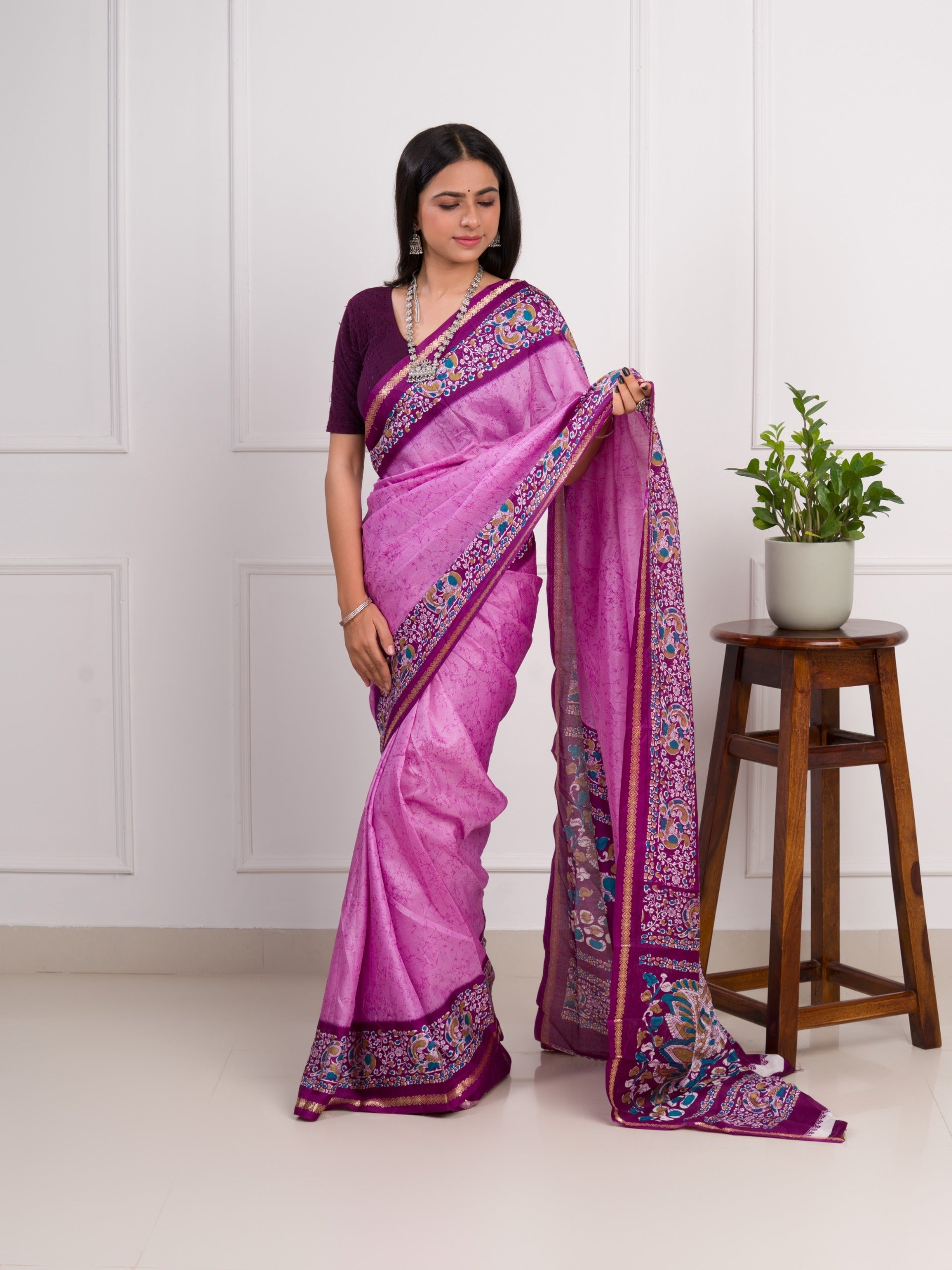 Tanmira New Special Dola Silk Printed Style With Zari Border Work Saree  VJT