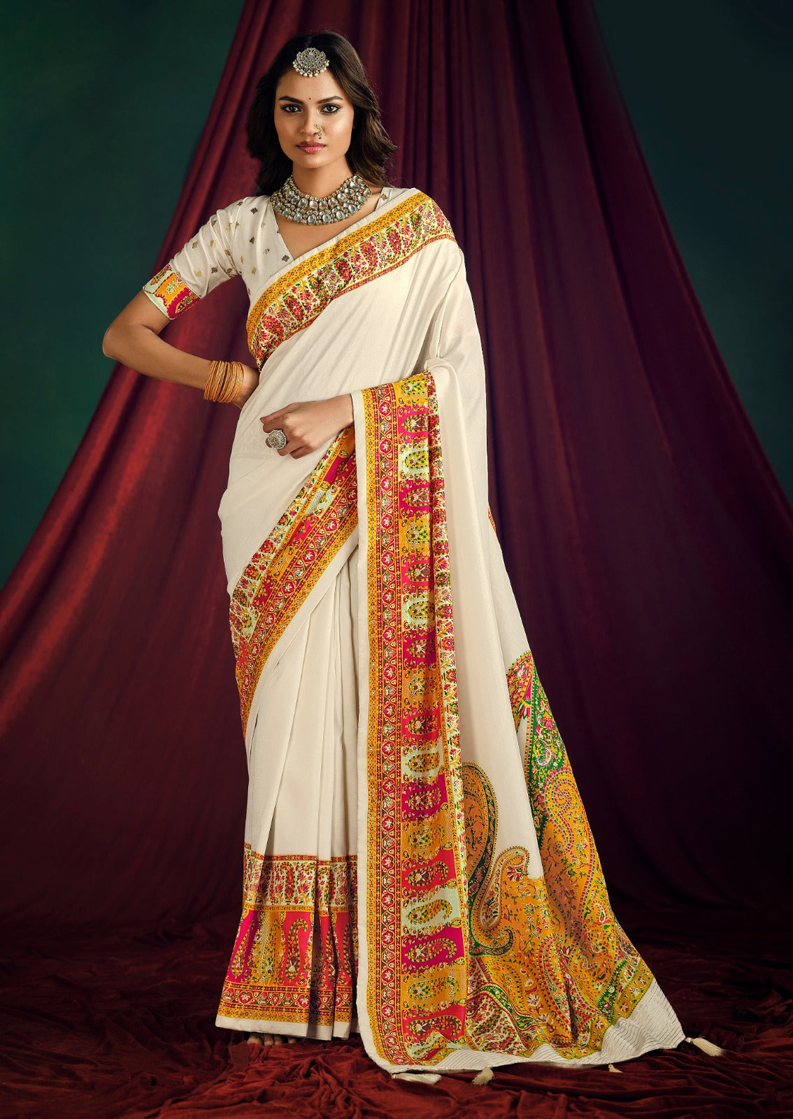 By Position Print  Saree