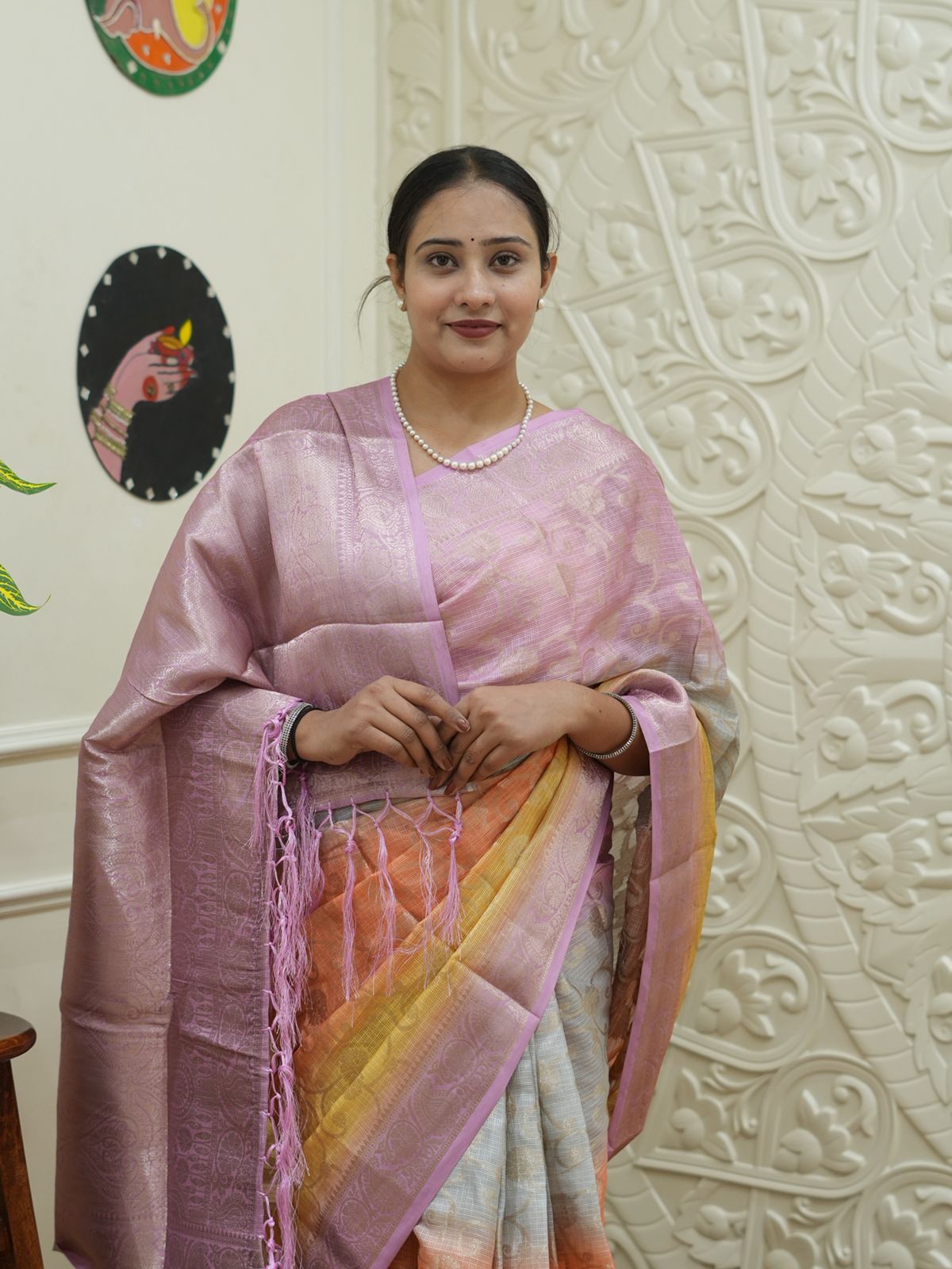 By Banarasi Saree With  Party Wear 