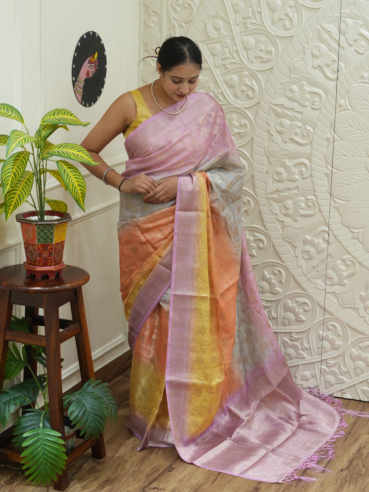  By Banarasi Saree With  Party Wear 