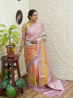 By Banarasi Saree With  Party Wear 