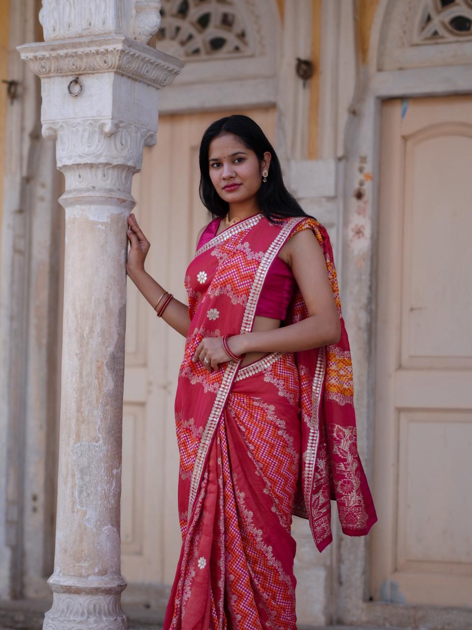 Buy Festive Special Dola Silk Saree Banarasi Design Tanmira  Image 4