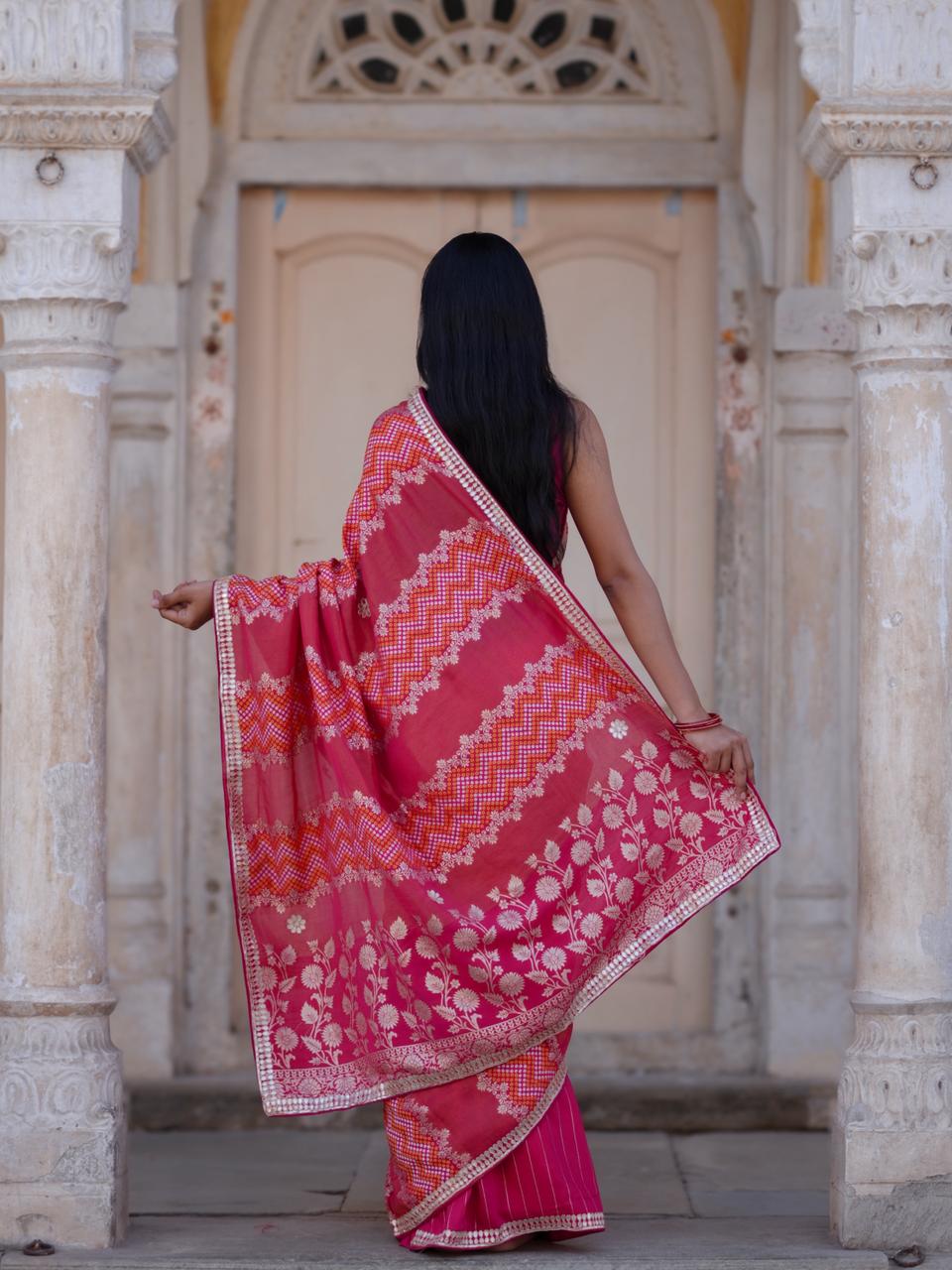 Buy Festive Special Dola Silk Saree Banarasi Design Tanmira  Image 5